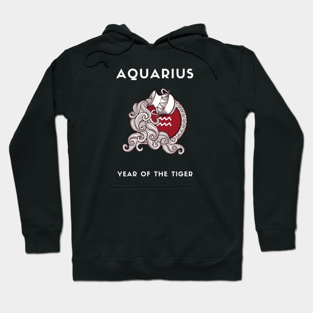 AQUARIUS / Year of the TIGER Hoodie by KadyMageInk